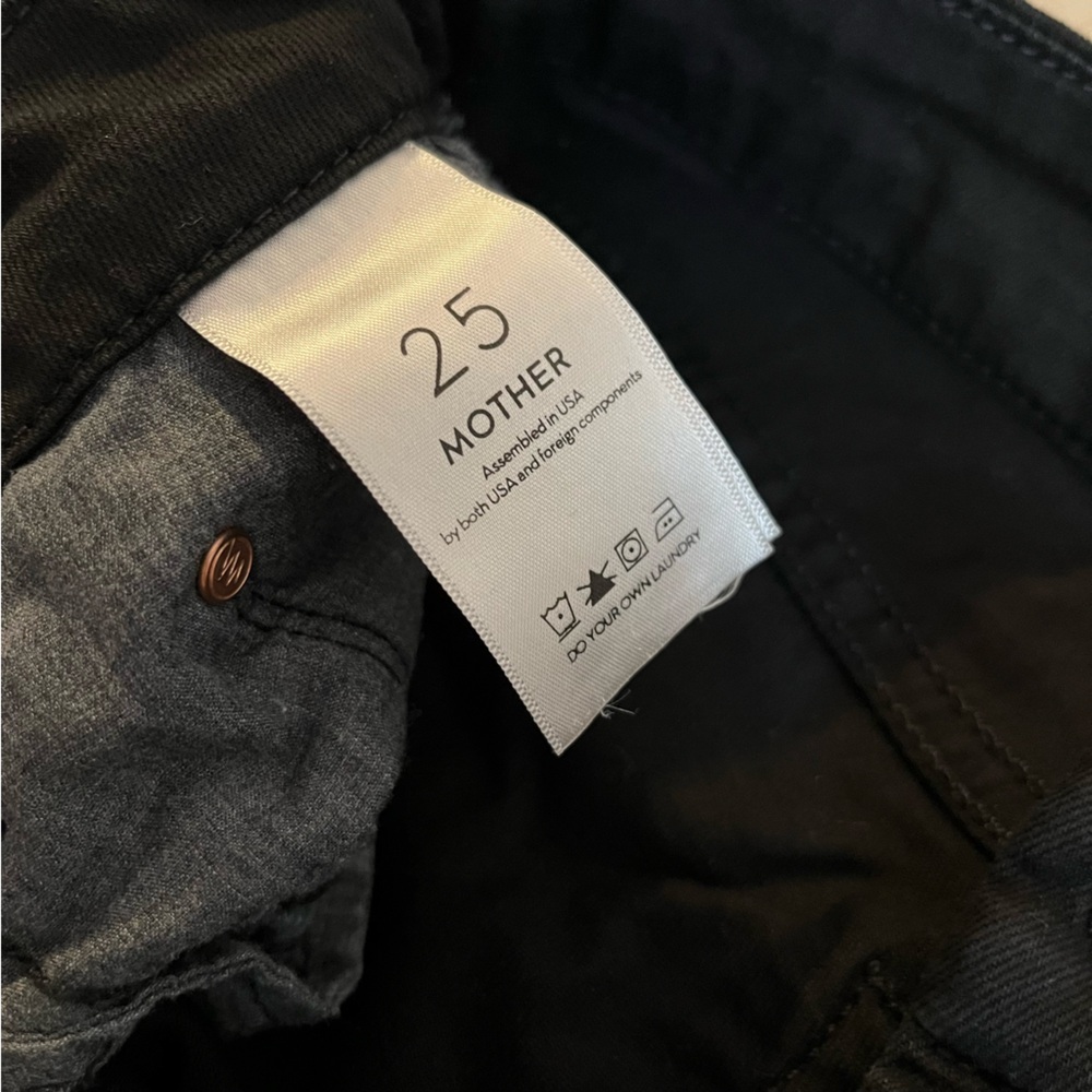 Mother looker ankle fray black jeans 25 - Picture 8 of 10